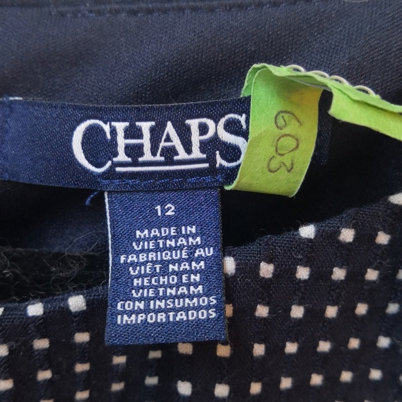Chaps PolkaDot Dress, sz 12 - Picture 2 of 12